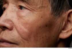 Eye Face Mouth Cheek Ear Hair Skin Man Asian Slim Wrinkles Studio photo references